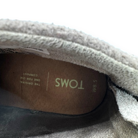 TOMS Lacey Suede Felt Ankle Booties, Desert Sand, Size 8.5 - Picture 7 of 11